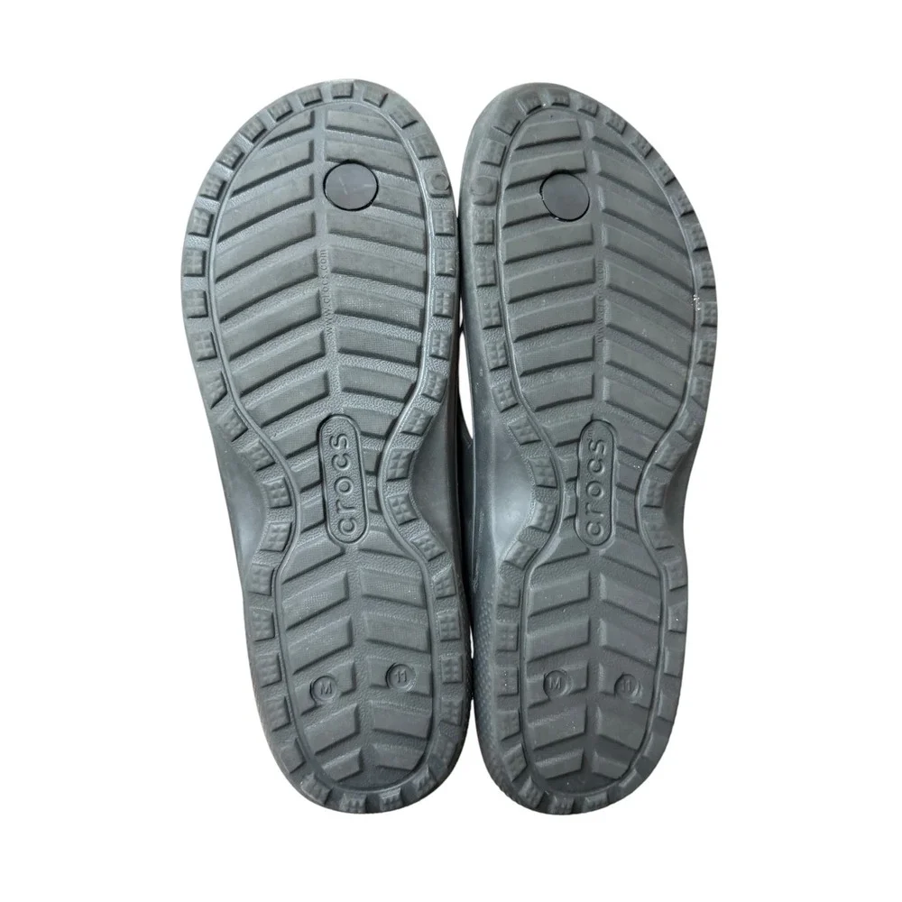 Crocs Men's Athens Black Comfort Thong Sandals Size 11
